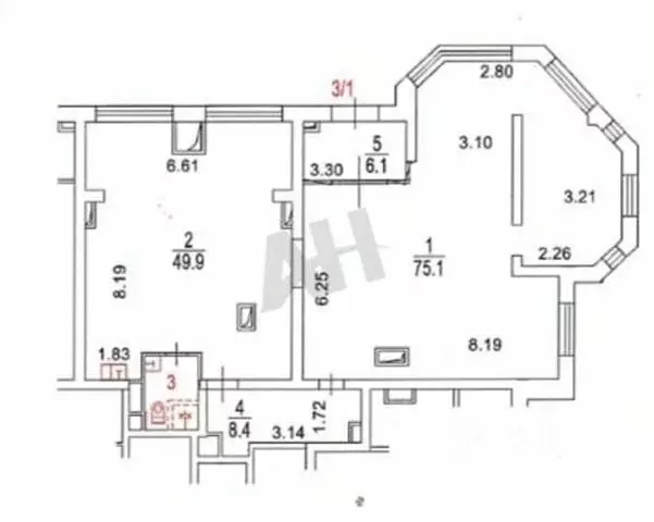 Помещение свободного назначения в Москва Бескудниковский бул., 17К1 ... - Фото 2