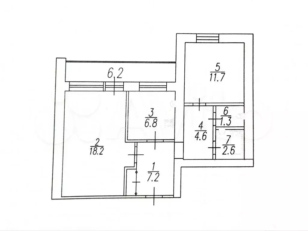 2-к. квартира, 52,4 м, 4/9 эт. - Фото 0