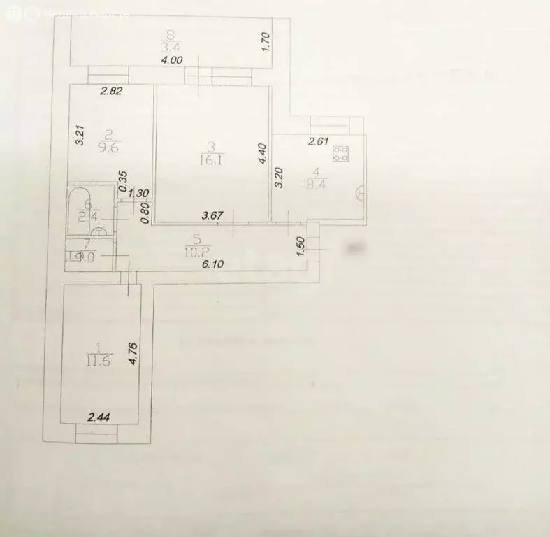 3-комнатная квартира: Казань, улица Голубятникова, 30 (59.3 м) - Фото 1