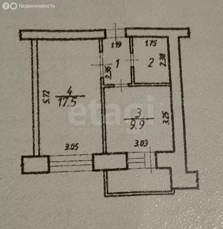 1-комнатная квартира: Белгород, Славянская улица, 7А (34 м) - Фото 1