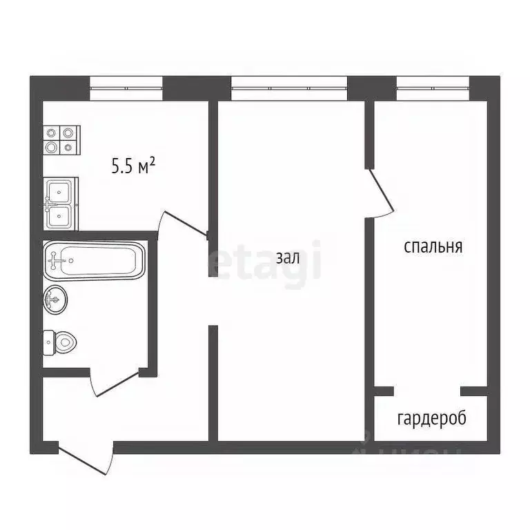 2-к кв. Московская область, Луховицы ул. Нартовой, 3 (43.5 м) - Фото 1