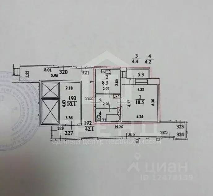 1-к кв. Санкт-Петербург Варшавская ул., 19к2 (35.4 м) - Фото 2