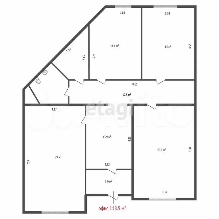 Продам офисное помещение, 118.9 м - Фото 0
