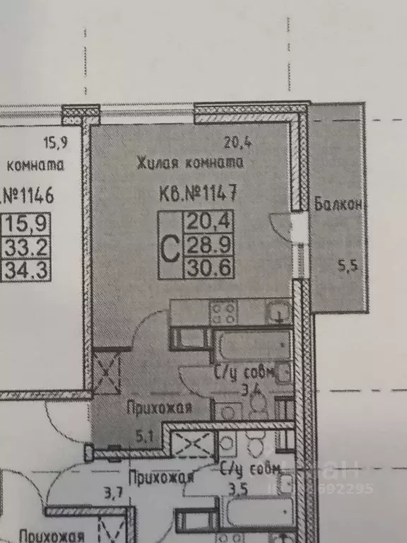 1-к кв. Москва пос. Коммунарка, ул. Фитаревская, 6 (30.6 м) - Фото 1