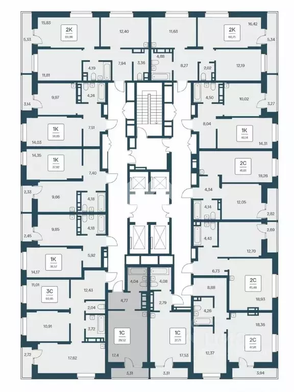 Студия Новосибирская область, Новосибирск Игарская ул., 33 (26.4 м) - Фото 2
