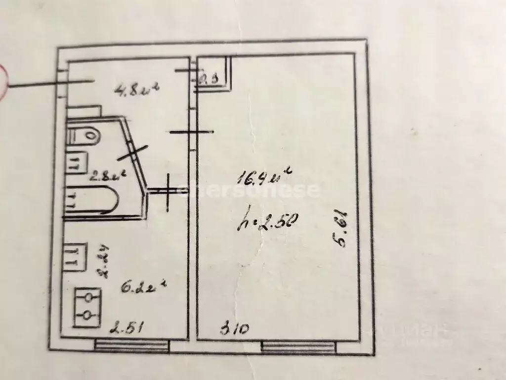 1-к кв. Севастополь просп. Октябрьской Революции, 35 (31.1 м) - Фото 2