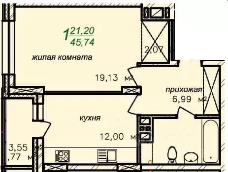 2-к кв. Новосибирская область, Новосибирск ул. Богдана Хмельницкого, ... - Фото 1