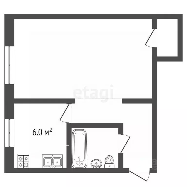 1-к кв. Ярославская область, Рыбинск ул. Гагарина, 16А (32.0 м) - Фото 2