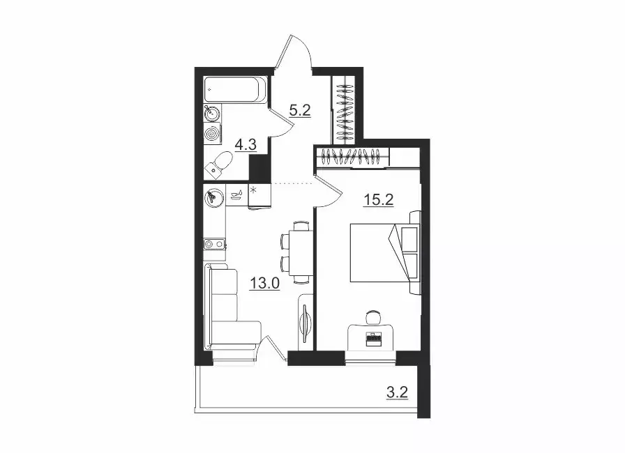 Продаётся 1-к квартира, 40.9 м - Фото 0