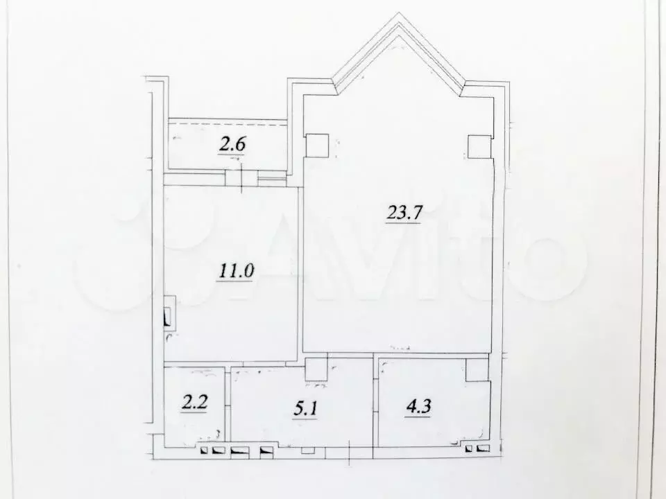 1-к. квартира, 46 м, 2/16 эт. - Фото 0