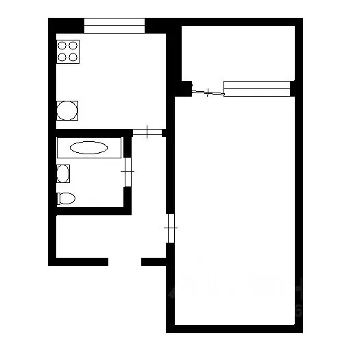 1-к кв. Тверская область, Тверь ул. Фадеева, 25 (34.0 м) - Фото 1