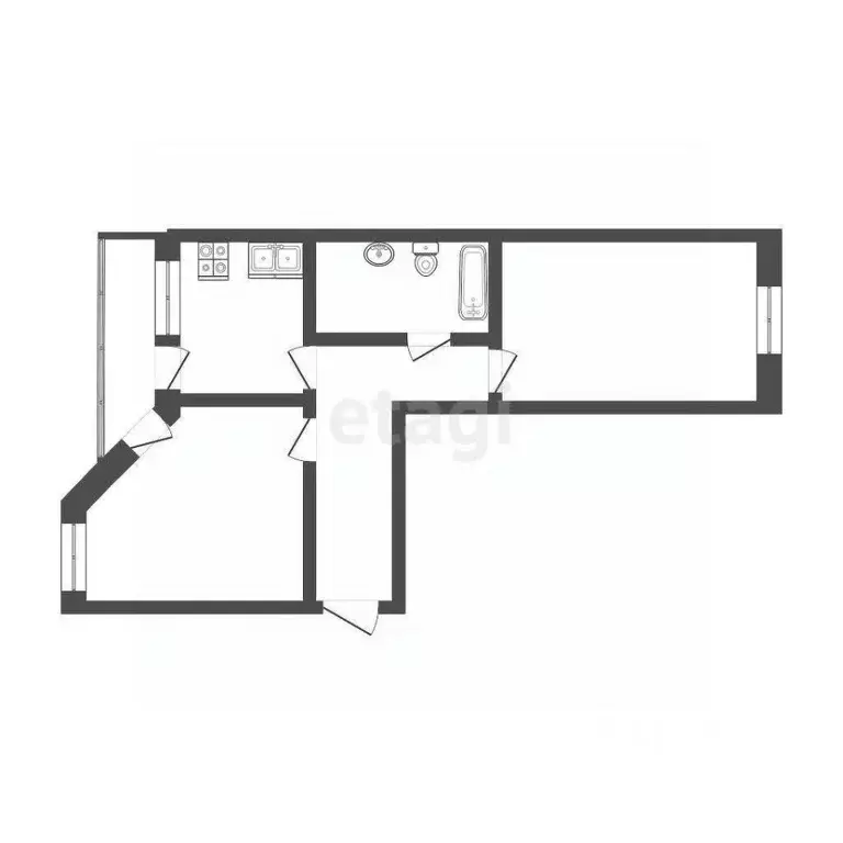 2-к кв. Тюменская область, Тюмень ул. Чернышевского, 2а (87.1 м) - Фото 1
