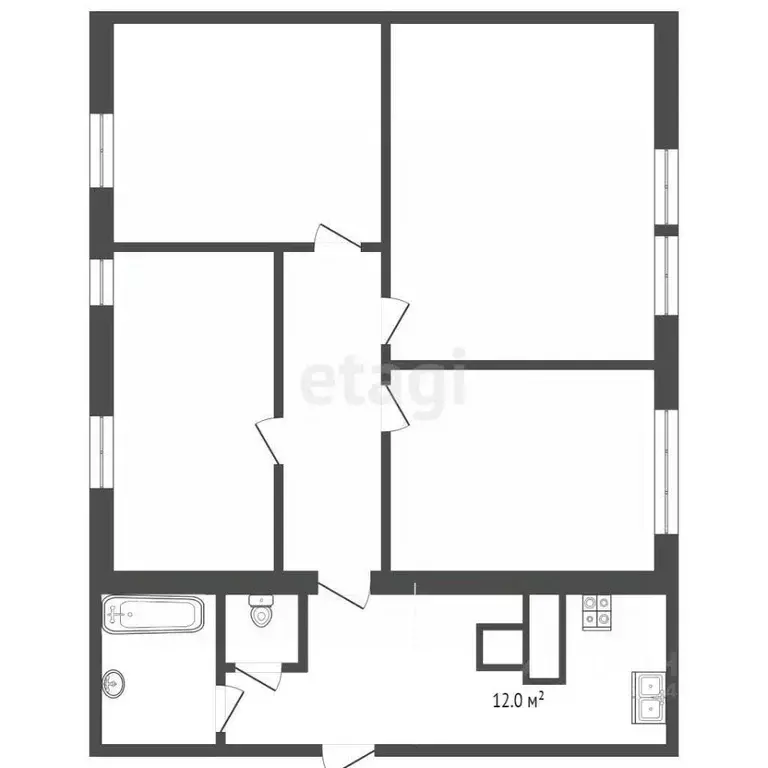 4-к кв. Саратовская область, Балашов Ртищевский пер., 11 (82.4 м) - Фото 2