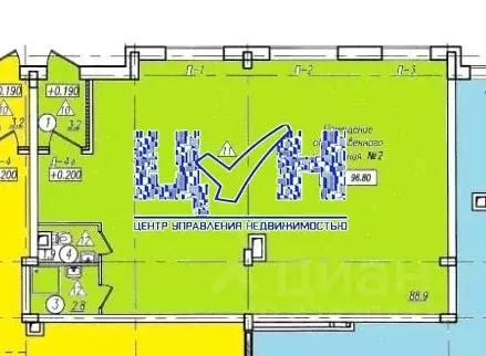 Торговая площадь в Курская область, Курск ул. Энгельса, 158к1 (97 м) - Фото 2