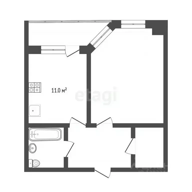 1-к кв. Тюменская область, Тюмень ул. Мельникайте, 144 (36.7 м) - Фото 2