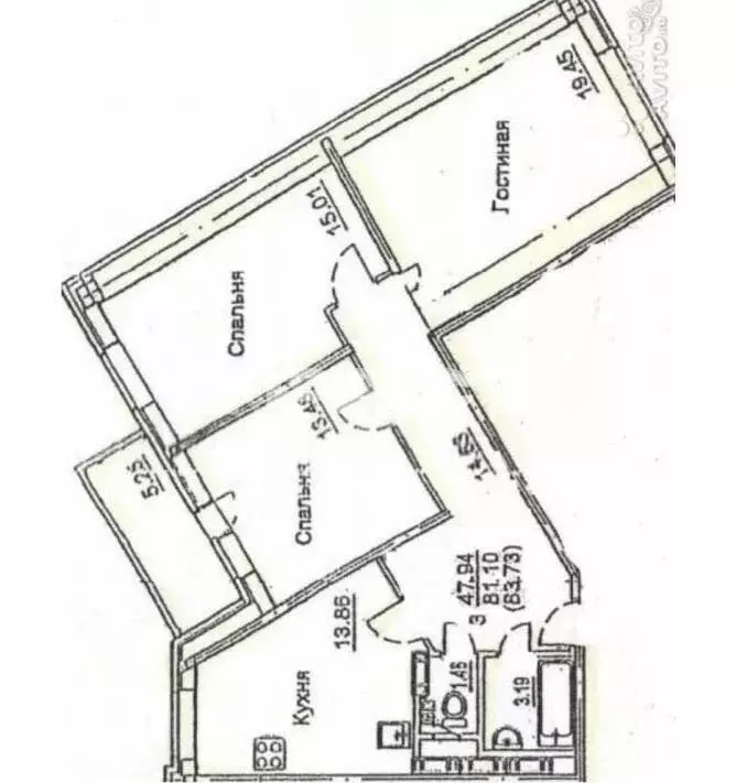 3-комнатная квартира: Воронеж, улица Революции 1905 года, 80Б (82.6 м) - Фото 2