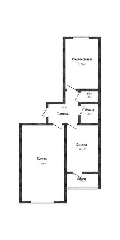 2-комнатная квартира: Новая Адыгея, Береговая улица, 3к17 (55.2 м) - Фото 1