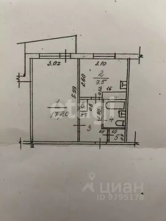 1-к кв. Татарстан, Казань ул. Маршала Чуйкова, 33 (36.0 м) - Фото 2