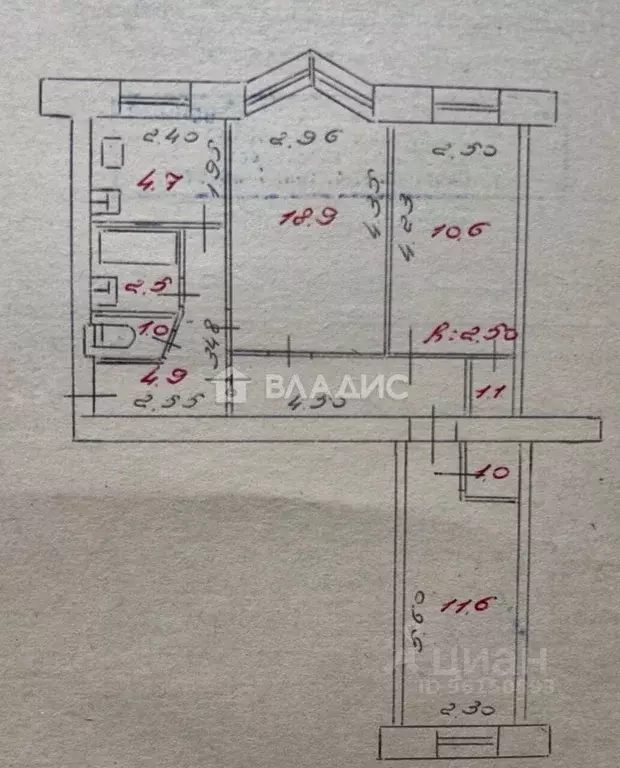 3-к кв. Карелия, Петрозаводск просп. Александра Невского, 70 (59.0 м) - Фото 2