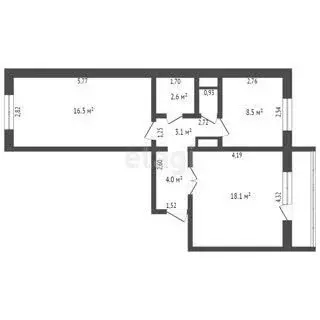 2-комнатная квартира: Кемерово, улица Дружбы, 27 (40.2 м) - Фото 0