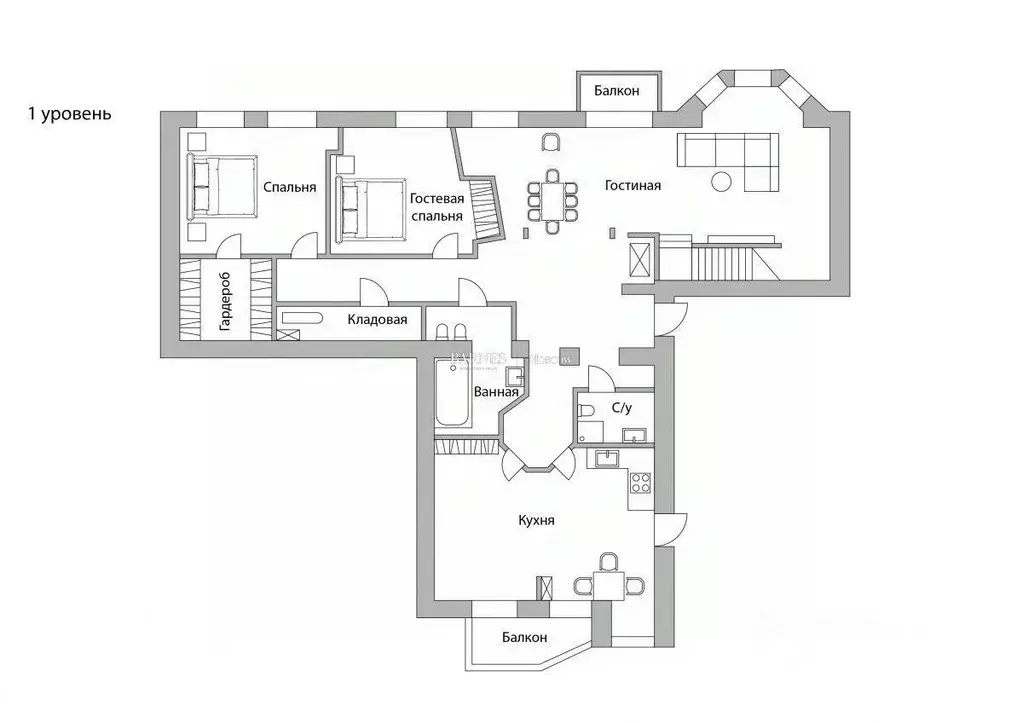 Квартира, 5 и более комнат, 256 м - Фото 1