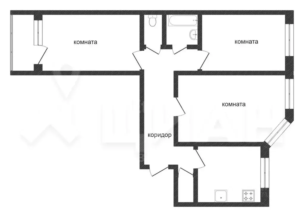3-к кв. Башкортостан, Агидель ул. Первых Строителей, 6А (67.3 м) - Фото 2