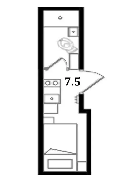 Квартира-студия: Санкт-Петербург, Мытнинская улица, 7 (10 м) - Фото 1