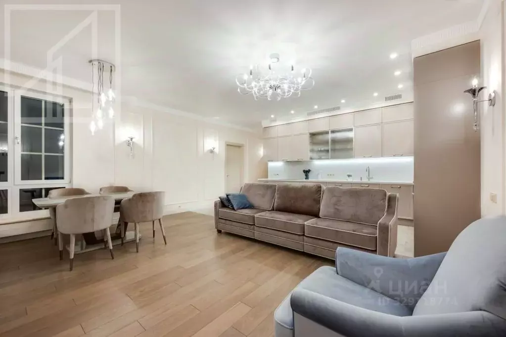 4-к кв. Москва 1-й Смоленский пер., 17 (140.0 м) - Фото 1