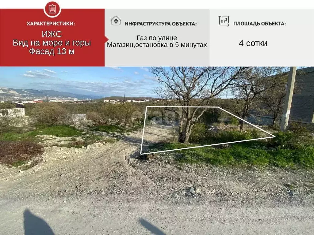 Участок в Краснодарский край, Новороссийск ул. Александрийская, 120 ... - Фото 1