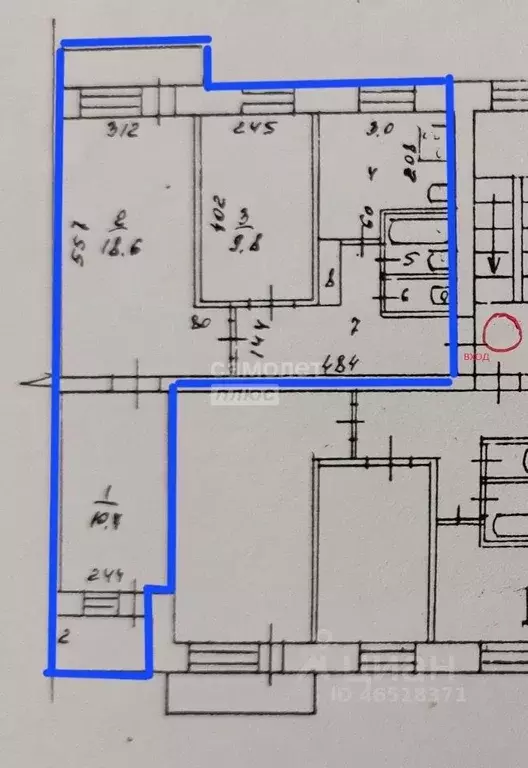 3-к кв. Тюменская область, Тюмень ул. Республики, 194 (57.4 м) - Фото 2