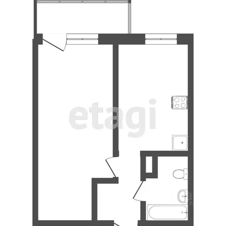 1-к кв. Ленинградская область, Ломоносовский район, Аннинское ... - Фото 2