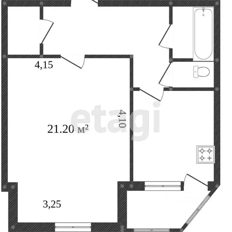 1-к кв. Ханты-Мансийский АО, Сургут Геологическая ул., 13/1 (43.6 м) - Фото 1