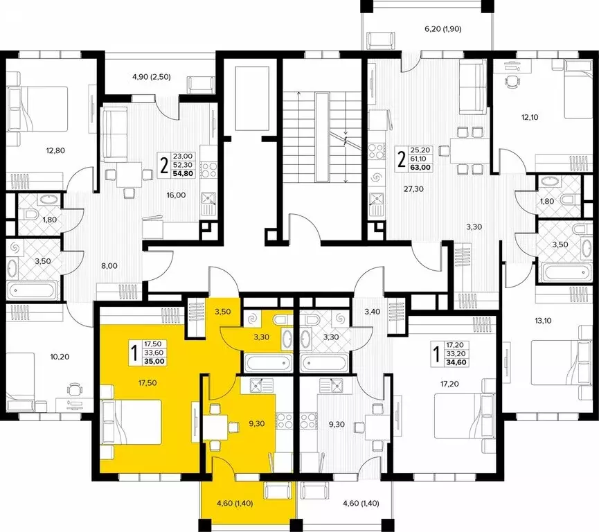 1-комнатная квартира: Сукко, жилой комплекс Кипарис (35 м) - Фото 2