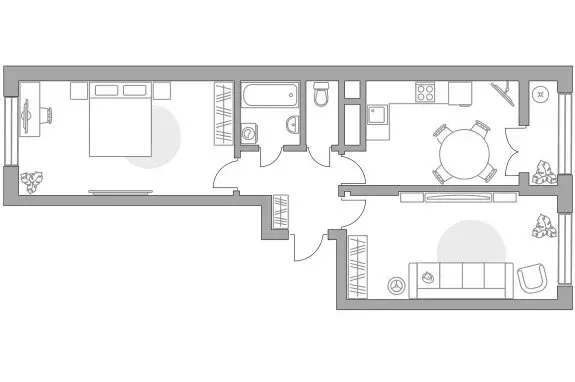 2-комнатная квартира: Балашиха, улица Яганова, 1 (56.95 м) - Фото 1