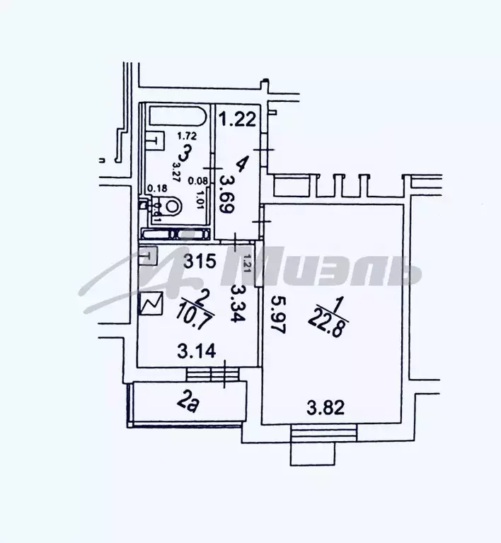 1-к кв. Москва ул. Героев Панфиловцев, 31 (43.4 м) - Фото 2