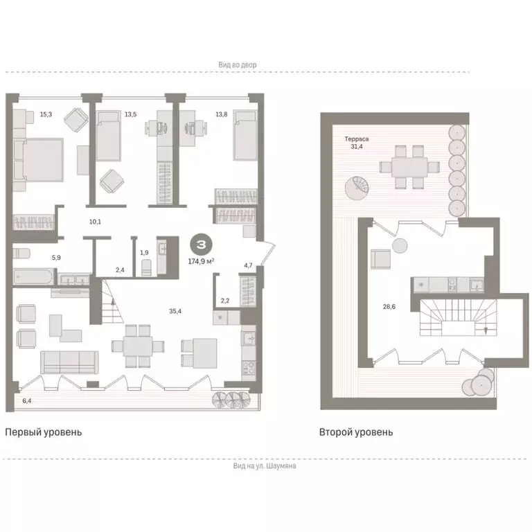 3-комнатная квартира: Екатеринбург, улица Шаумяна, 30 (174.89 м) - Фото 1