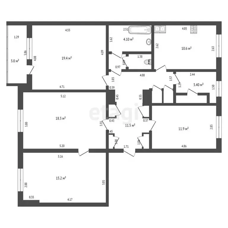 4-комнатная квартира: Тамбов, Советская улица, 176/11 (99.7 м) - Фото 0