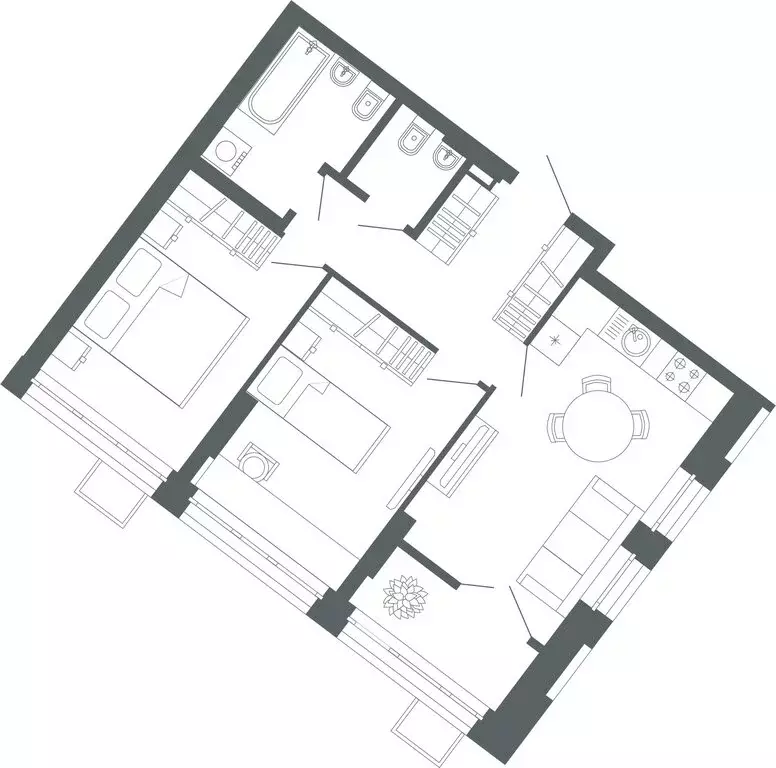 2-комнатная квартира: Екатеринбург, улица Мира, 47/6 (61.3 м) - Фото 0