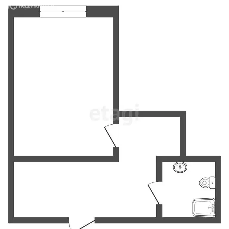 1к в -комнатной квартире (17.5 м) - Фото 1