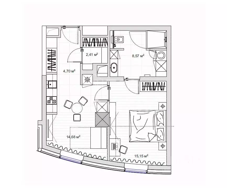 1-к кв. Московская область, Щелково наб. Серафима Саровского, 2 (44.5 ... - Фото 1