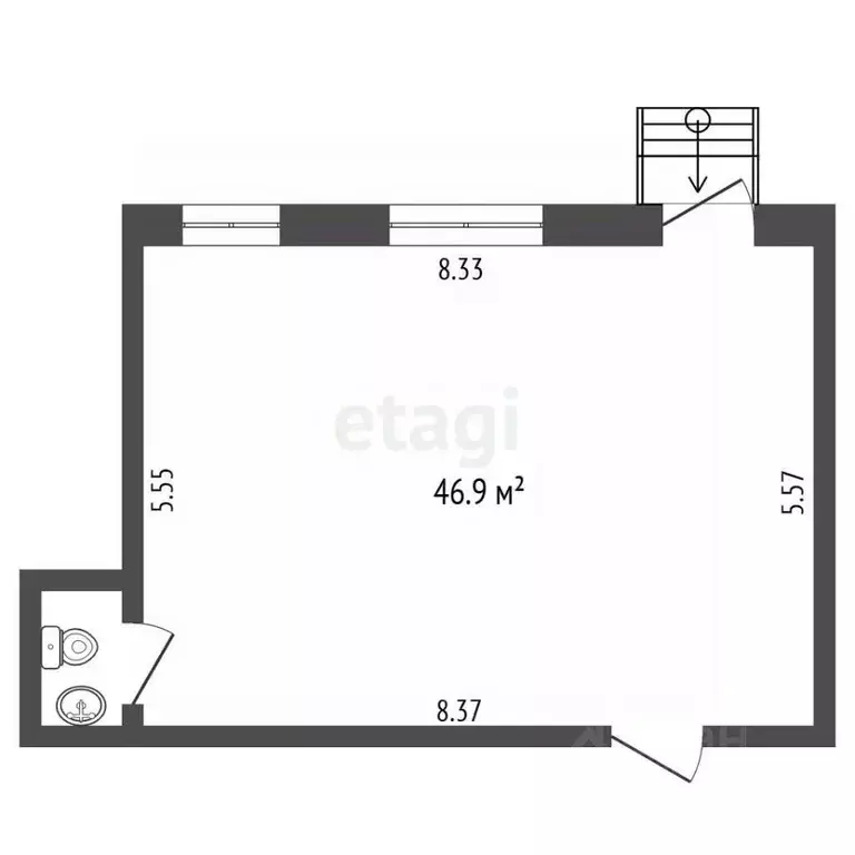 Торговая площадь в Москва Строительный проезд, 2С1 (41 м) - Фото 2