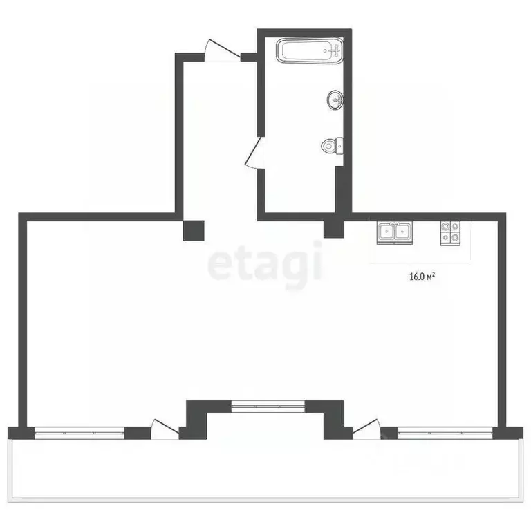 2-к кв. Севастополь Севастопольская зона ЮБК кв-л, 14А (66.9 м) - Фото 2