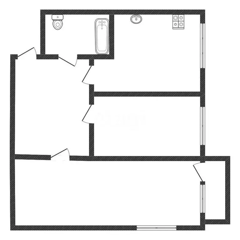 2-комнатная квартира: Бийск, улица имени Героя Советского Союза ... - Фото 1