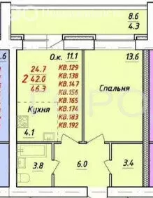 2-комнатная квартира: Новоалтайск, улица Титова, 8А (46.3 м) - Фото 0