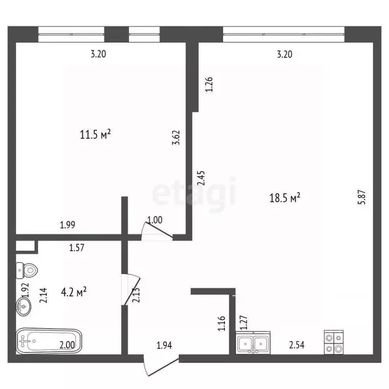 1-к кв. Тюменская область, Тюмень ул. Тимофея Чаркова, 83 (37.7 м) - Фото 0