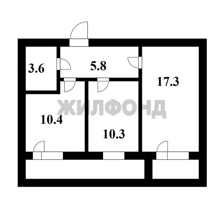 2-комнатная квартира: Бердск, Белокаменная улица, 29 (47.4 м) - Фото 0