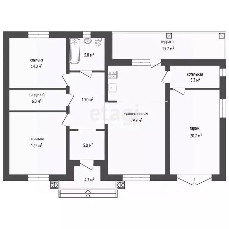 Дом в Тюменская область, Тюмень Лето-Парк ТСН,  (130 м) - Фото 2