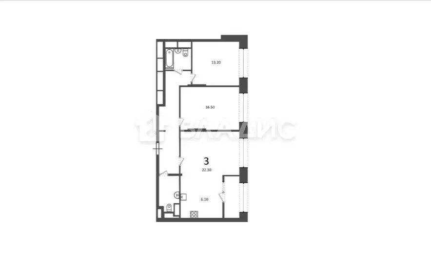 3-комнатная квартира: Москва, Клинская улица, 2А (79.5 м) - Фото 1