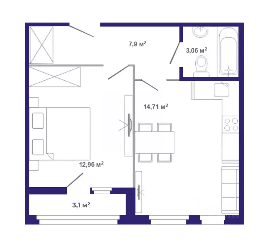 1-к кв. Иркутская область, Иркутский муниципальный округ, Маркова рп, ... - Фото 0