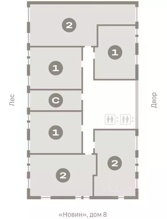 1-к кв. Ханты-Мансийский АО, Сургут 35-й мкр, Квартал Новин жилой ... - Фото 2